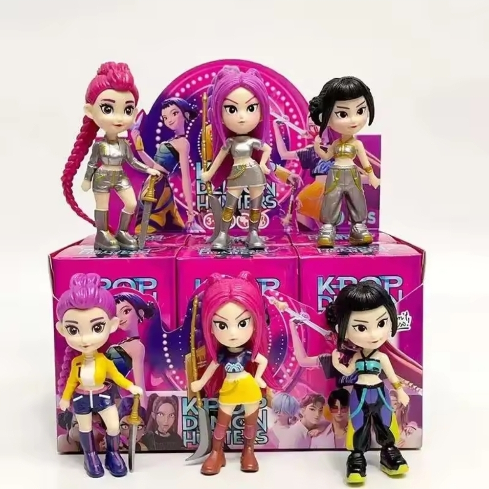One K-Pop Demon Hunters Huntrix Girls Collectible Figures Blind Box Kids Toys